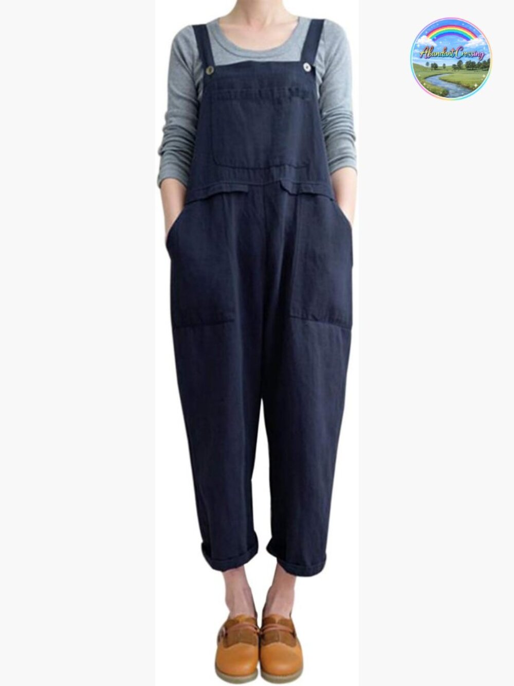 Linen Overalls Jumpsuit Loose Fit Baggy Bib Romper Casual Summer